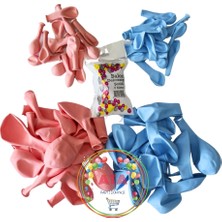 ^^ Doğum Günü Konsepti *Makaron Pembe*Makaron Mavi* 100 lü Balon Zinciri Parti Seti