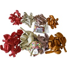 ^^ Doğum Günü Konsepti *Retro Beyaz*Pink Blush*Mercan*Şeftali* 100 lü Balon Zinciri Parti Seti