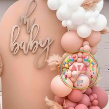 ^^ Doğum Günü Konsepti *Beyaz*Pink Blush*Rose Wood* 100 lü Balon Zinciri Parti Seti