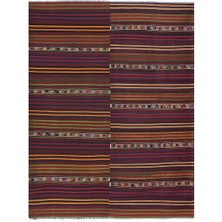 Etnik Bulvar El Dokuma Kilim Geometrik Desenli Halı 296X390 cm