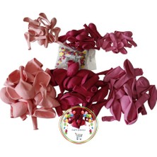 ^^ Doğum Günü Konsepti *Fuşya*Şeker Pembe*Makaron Pembe* 100 lü Balon Zinciri Parti Seti