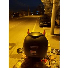 Cadde 3D Kask Için Şeytan Boynuzu -Motosiklet Kask Süsü