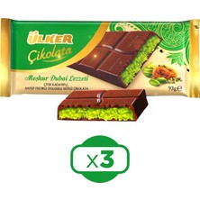 Ülker Meşhur Dubai Lezzeti Dubai Çikolatası 93 gr x 3 Adet