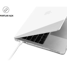 Techmaster Macbook Air 13.6" M3 A3113 Kılıf Kristal Ön Arka Şeffaf Kapak Kılıf Koruma