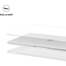 Techmaster Macbook Air 13.6" M3 A3113 Kılıf Kristal Ön Arka Şeffaf Kapak Kılıf Koruma