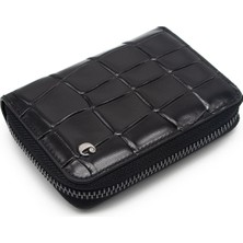 Cacharel Siyah B.kroko Unisex Deri Cüzdan 24375B7K