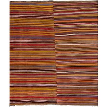 Etnik Bulvar El Dokuma Geometrik Desenli Uzun Yolluk Kilim 282 x 346 cm