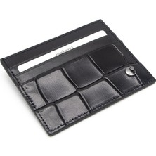 Cacharel Siyah B.kroko Unisex Deri Kartlık 0244B7K