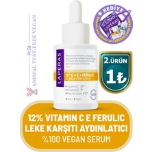 Laperas C Vitamini 12% C E Ferulic Aydınlatıcı Sıkılaştırıcı Ton Eşitleyici Vitaminli Yüz Cilt Serumu