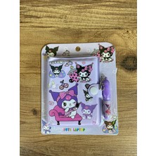 Fidan Kuromi Sanrio Kalemli Mini Defter Hatıra Defteri Not Defteri