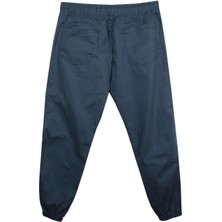 Maruf Shop Erkek Büyük Beden 118 KILO-180 Kilo Arası Için Uygun Bağcıklı Gabardin Jogger Pantolon Indigo