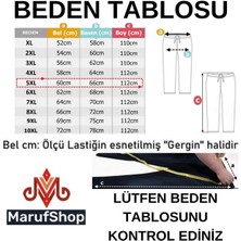 Maruf Shop Erkek Büyük Beden 118 KILO-180 Kilo Arası Için Uygun Bağcıklı Gabardin Jogger Pantolon Indigo