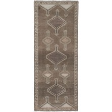 Etnik Bulvar El Dokuma Geometrik Desenli Uzun Yolluk Halı 148 x 368 cm