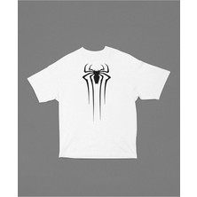 Örümcek Adam Film Logo Baskılı Unisex Marvel Oversize Tişört