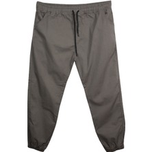 Maruf Shop Erkek Büyük Beden 118 KILO-180 Kilo Arası Için Uygun Bağcıklı Gabardin Jogger Pantolon Toprak