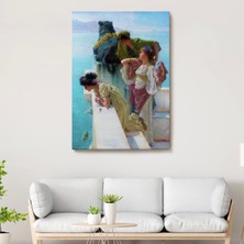 Narnuga Teknoo- Yalılarından Denize Bakan Kızlar Duvar TABLOSU-6037