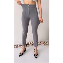 Paw Garage Çimalı Dar Paça Palazzo Pantolon, 4 Mevsim, En Boy Likralı, Favori Pantolon, Iş Pantolonu