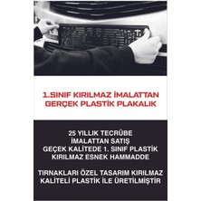 Oto Plakalık Beyaz Yazısız Boş Plakalık 2 Adet Takmatik Esnek Kırılmaz Plakalık