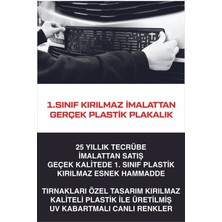 Oto Plakalık Hayvan Figürlü Isimli Kişiye Özel Kırılmaz Uv Kabartmalı 2 Adet Takmatik Plakalık