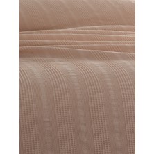 Sevim Tek Kişilik Waffle Pike 160x230 cm - %100 Pamuk - Petekli Tasarım - Gofre Pike - Kapuçino