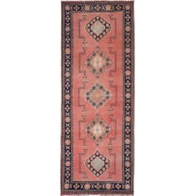 Etnik Bulvar El Dokuma Geometrik Desenli Uzun Yolluk Halı 139 x 361 cm