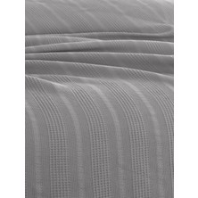 Sevim Tek Kişilik Waffle Pike 160x230 cm - %100 Pamuk - Petekli Tasarım - Gofre Pike - Gri