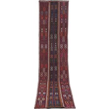 Etnik Bulvar El Dokuma Geometrik Desenli Uzun Yolluk Kilim 118 x 532 cm