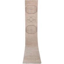 Etnik Bulvar El Dokuma Karapınar Yöresi Geometrik Desenli Uzun Yolluk Halı 84 x 576 cm