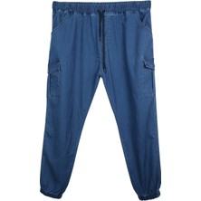 Maruf Shop Erkek  Büyük Beden 100-156 Kilo Arası Için Uygun Kargo Cepli Jogger Kot Pantolon