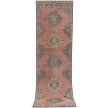 Etnik Bulvar El Dokuma Sille Yöresi Geometrik Desenli Uzun Yolluk Halı 115 x 381 cm