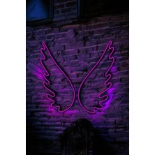 Sanec Melek Kanadı Neon LED Tabela (Ölçüsü: 80X80 Cm)