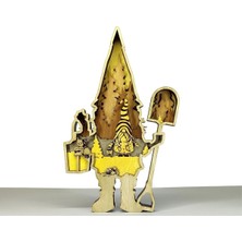 Wood-X Ahşap Mdf Çok Katmanlı Yılbaşı Cücesi Dekoratif Obje