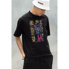 Spider-Punk Baskılı Unisex Oversize Örümcek Adam Tişört