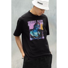 Şarkıcı Travis Scott Baskılı Unisex Oversize Rapper Tişört