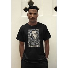 Eminem Rapper Baskılı Unisex Baskılı Tişört, Oversize Rap Tişört