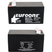 Durgunstore Euroone EO121.3 12 Volt - 1.3 Amper Akü (96 x 42 x 52 Mm) (K246)