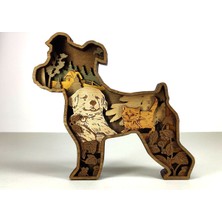 Wood-X Ahşap Mdf Çok Katmanlı Köpek Yavrusu Dekoratif Obje
