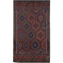 Etnik Bulvar El Dokuma Kilim Karapınar Yöresi Geometrik Desenli Halı 169 x 280 cm