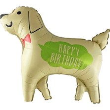 Parti Aşkı Happy Birthday Sevimli Köpek Folyo Balon & 76*70 cm & Doğum Günü Balonu & Helyum Uyumlu