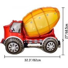 Parti Aşkı Mikser Folyo Balonu 82*68 cm Büyük Boy & Iş Makineleri Inşaat Temalı Erkek Çocuk Doğum Günü Balonu