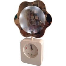Hediye Sandalı Çiçek Tasarımlı Saat , Led'li Sihirli Ayna Fotoğraf Çerçeve