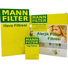 Mann Fılter Ford C-Max 1.6 Benzinli Mann Filtre Bakım Seti 2008-2011 Hava+Yağ+A.alerjik Polen