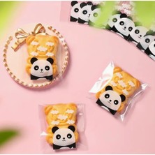 Çet Pack 50 Adet Panda Desenli Şeker Kurabiye Poşeti Baby Shower Doğum Günü Hediye Paketi Jelatini Bijuteri 10X7