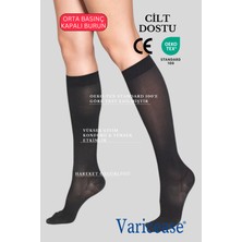 Varicease 7211 Comfort Ccl-2 Orta Basınç (23-32 mmHg) Diz Altı Kapalı Burun Varis Çorabı