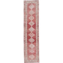 Etnik Bulvar El Dokuma Geometrik Desenli Uzun Yolluk Halı 90 x 375 cm