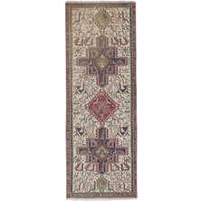 Etnik Bulvar El Dokuma Geometrik Desenli Iran Sumak Kilimi 72 x 194 cm