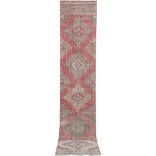 Etnik Bulvar El Dokuma Sille Yöresi Geometrik Desenli Uzun Yolluk Halı 82 x 405 cm