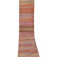 Etnik Bulvar Çizgili El Dokuma Kilim Yolluk 68 x 524 cm
