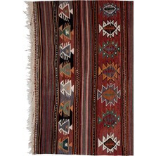Etnik Bulvar El Dokuma Çizgi Desenli kilim 140 x 300 cm