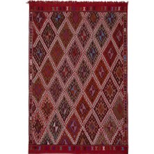 Etnik Bulvar El Dokuma Kilim Karapınar Yöresi Geometrik Desenli Halı 160 x 247 cm